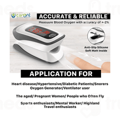 Carent 500e Pulse Oximeter And Jdpfr202 Digital Infrared Thermometer Combo Kit 1