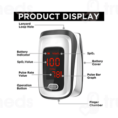 Carent 500e Pulse Oximeter And Jdpfr202 Digital Infrared Thermometer Combo Kit 1