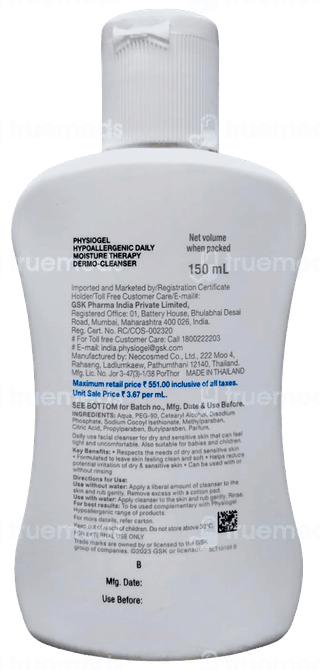Physiogel Hypoallergenic Daily Moisture Therapy Dermo Cleanser 150Ml