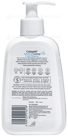 Cetaphil Hydrating Foaming Cream Cleanser 236ml