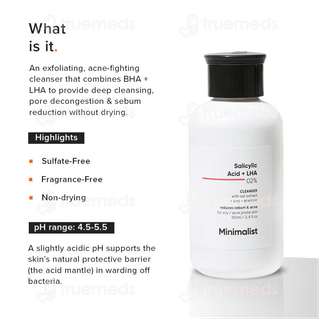 Minimalist Salicyclic Acid + Lha 2% Cleanser 100Ml