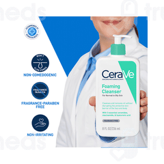 Cerave Foaming Normal To Oily Skin Cleanser 236ml