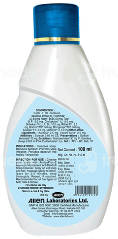 Allens Arnica Plus S Anti Dandruff Scalp Cleanser 100Ml Allens Arnica Plus S Anti Dandruff Scalp Cleanser 100Ml
