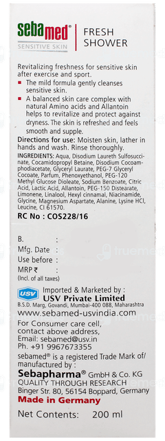 Sebamed Sensitive Skin Fresh Shower 200Ml