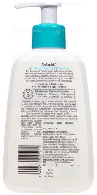 Cetaphil New Gentle Exfoliating Sa Cleanser 236ml