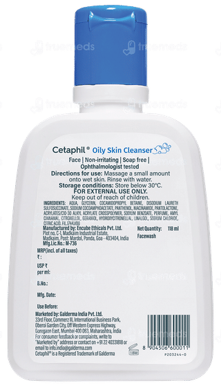 Cetaphil Oily Skin Cleanser 118ml
