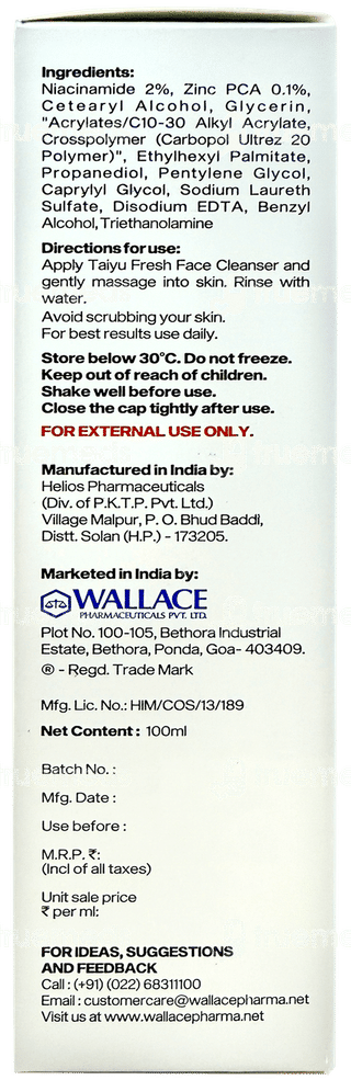 Taiyu Fresh Face Cleanser 100ml