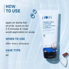 Plum Coconut Milk & Peptides Strength & Shine Conditioner 175gm