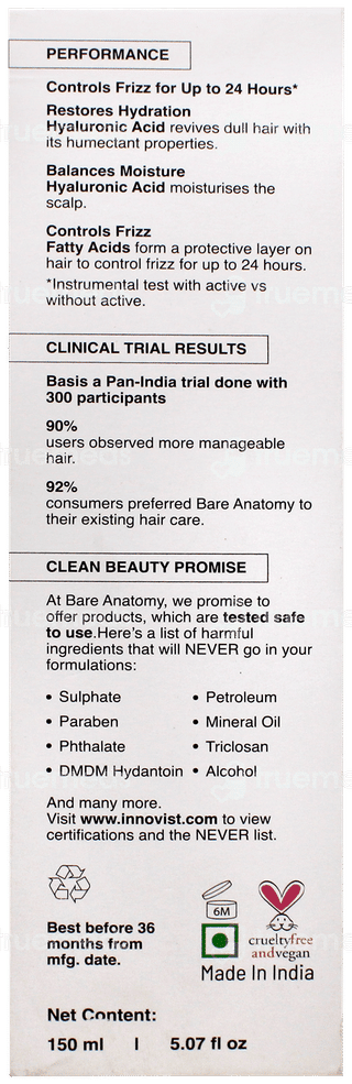 Bare Anatomy Expert Anti Frizz Leave In Conditioner 150ml