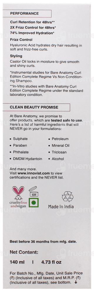 Bare Anatomy Curl Intensifying Leave In Conditioner 140ml