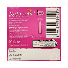Kohinoor Pink Shaped Condom 3