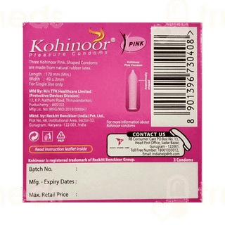 Kohinoor Pink Shaped Condom 3