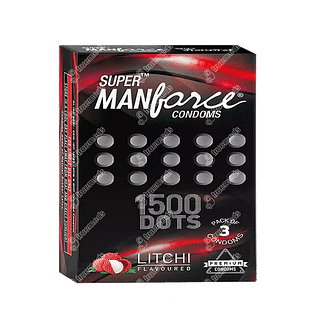 Manforce Dots 1500 Super Litchi Condom Pack Of 3