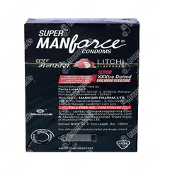 Manforce Super 1500 Dots Litchi Flavoured Condoms 3