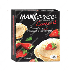 Manforce Cocktail Strawberry Vanilla Condom Pack Of 3