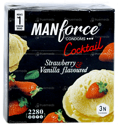 Manforce Cocktail Strawberry & Vanilla Flavoured Condom 3