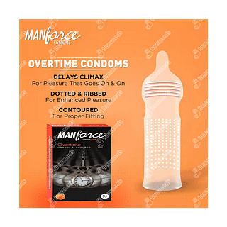 Manforce Overtime Orange Condom Pack Of 3