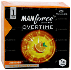 Manforce Overtime Orange Condoms 3 Manforce Overtime Orange Condoms 3