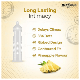 Manforce Overtime Pineapple Flavoured Condoms 3