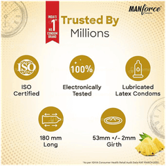 Manforce Overtime Pineapple Flavoured Condoms 3