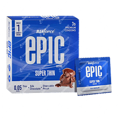 Manforce Epic Desire Super Thin Silk Chocolate Premium Condoms 3