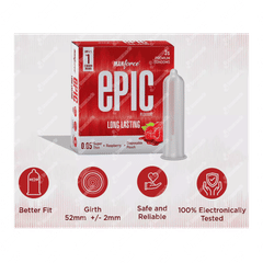 Manforce Epic Pleasure Long Lasting Raspberry Premium Condom 3