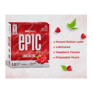 Manforce Epic Long Lasting Raspberry Condom Pack Of 3