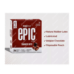 Manforce Epic Enhanced Dots Belgian Chocolate Premium Condoms 3