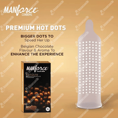Manforce Hotdots Belgian Chocolate Flavoured Condoms 10