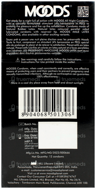 Moods Allnight Climax Delay Condoms 12