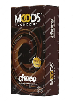 MOODS CHOCO FLAVOURED & DOTTED CONDOMS 12