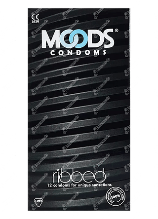 Moods Ribbed Box Of Condom 12