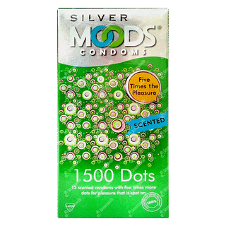 Moods Silver 1500 Dots Box Of Condom 12