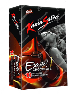 KAMASUTRA EXCITE CHOCOLATE FLAVOURED DOTTED CONDOM 10