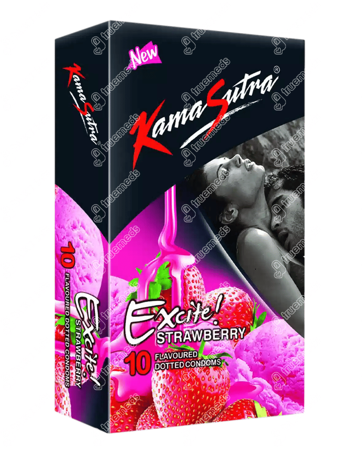 Kamasutra Excite Strawberry Box Of Condom 10 Uses, Side Effects