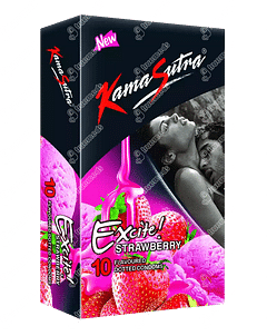 KAMASUTRA EXCITE STRAWBERRY BOX OF CONDOM 10