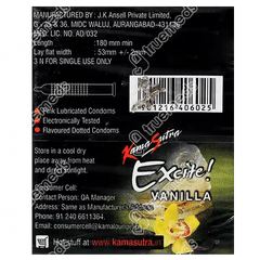Kamasutra Excite Vanilla Box Of Condom 10
