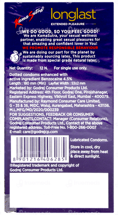 Kamasutra Longlast Condoms 12