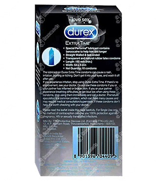 Durex Extra Time Intense Chocolate Condom Pack Of 10