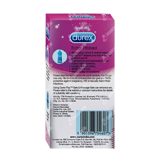 Durex Extra Ribbed Condom Pack Of 10