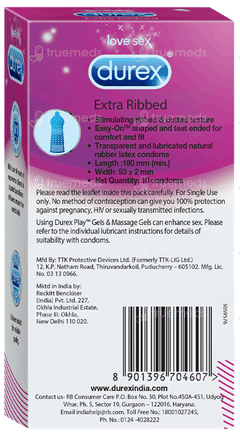 Durex Extra Ribbed Condoms 10