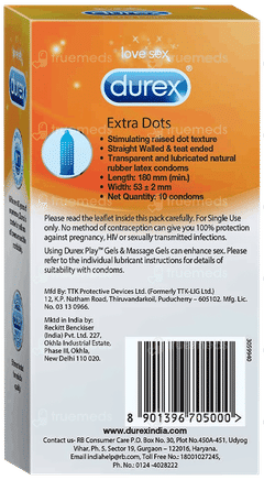 Durex Extra Dots Condoms 10