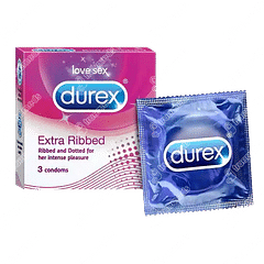 Durex Extra Ribbed Condom 3