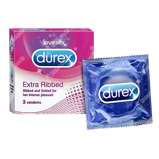 Durex Extra Ribbed Condom Pack Of 3