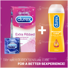Durex Extra Ribbed Condoms 3 Durex Extra Ribbed Condoms 3