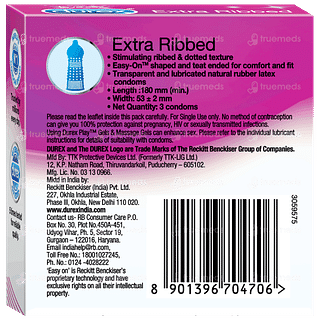 Durex Extra Ribbed Condoms 3