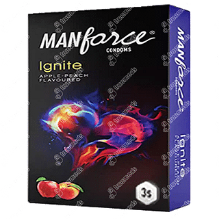 Manforce Ignite Apple Peach Flavour Condom Pack Of 3