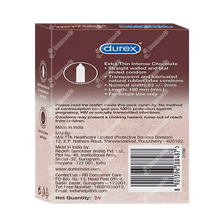 Durex Extra Thin Intense Chocolate Pack Of 3