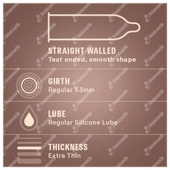 Durex Extra Thin Intense Chocolate Condoms 10