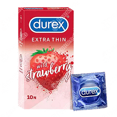 DUREX EXTRA THIN WILD STRAWBERRY CONDOMS 3